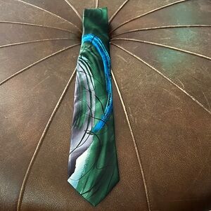 J. Garcia Emerald and Azure Artistic Tie